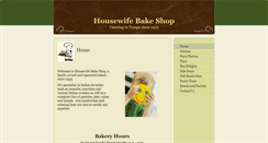 Desktop Screenshot of housewifebakeshop.com